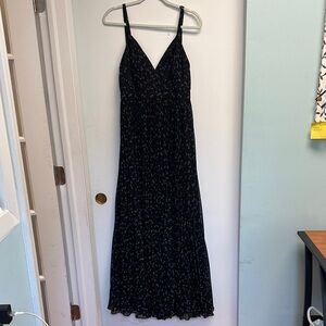 Fame and Partners Black Maxi Dress with White Accents